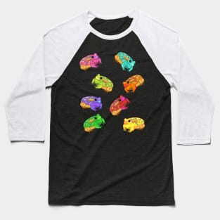 Donut Frog Doodle Pattern Baseball T-Shirt